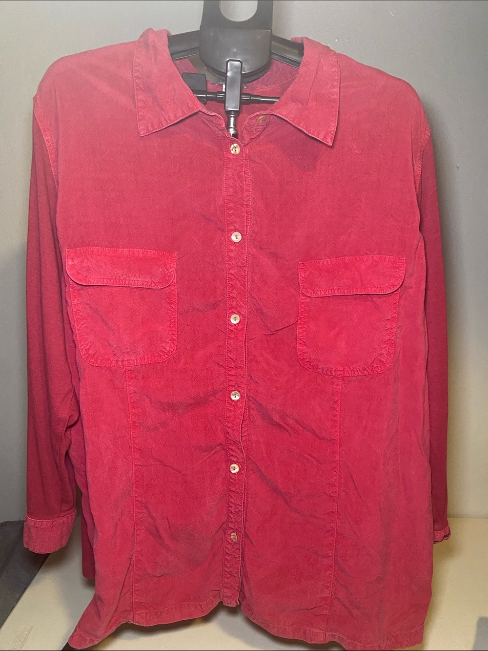 Democracy Women's Button-Down Shirt in Bright Pink